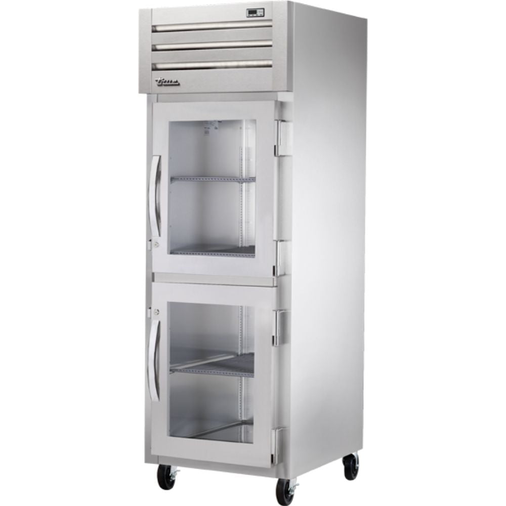 GABINETE CALIENTE TRUE STR1H-2HG | Gabinete con Calefacción Vertical | 2 Medias Puertas Cristal | Acero Inoxidable Aluminio | Restaurante Cocina Industrial Pastelería  Panaderia Pasteleria Restaurante Cocina Industrial Banquetes Pan Masa Hoteles Cafeterías Estadios Arenas Empresas de Servicio Alimentación Caliente Alimentos