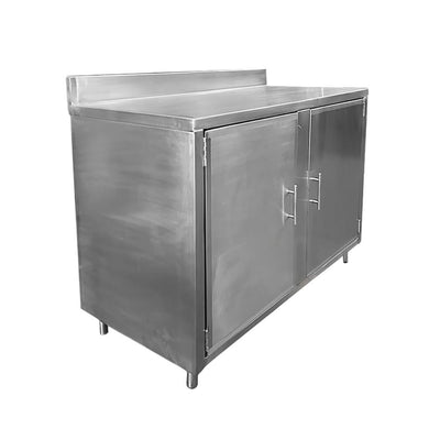 GABINETE KITCHENMAX STORE GB009 | Gabinete Básico con Puertas | Frente 130 cm | Acero Inoxidable | Cocina Industrial Restaurante