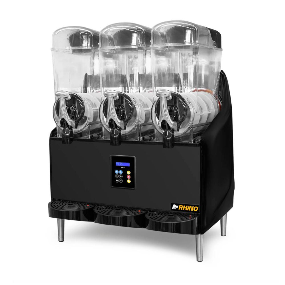 GRANIZADORA RHINO MAGRA-3TX | Máquina Granizadora Premium | Capacidad del Depósito 36 L (12 L c/u) | Cafetería Cine Restaurante Cafeteria Desayunador Restaurantes Bares Dispensador Distribuidor Repartidor Bebidas Bar Local Negocio Tienda de Convivencia 