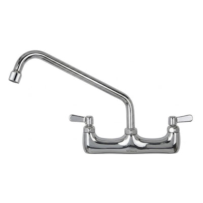 GRIFERÍA ECONOFAUCET EF98094 | Llave Mezcladora a Pared | Cuello 12" (305mm) | Acero Inoxidable | Restaurante Cocina Industrial