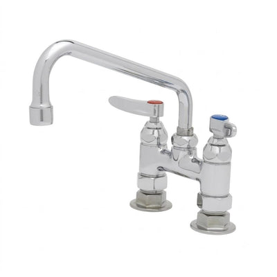 GRIFERÍA T&S BRASS B0227 | Mezcladora a Cubierta | Cuello Oscilante 8" | Latón | Restaurante Cocina Industrial
