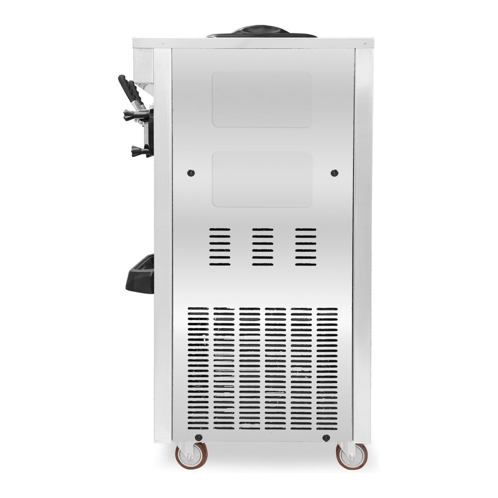 MÁQUINA DE HELADO RHINO HELA-1.5P | Máquina de Helado Suave de Piso | Producción 14 a 20 L/h | 2 Sabores y 1 Combinado | Acero Inoxidable | Heladería Restaurante Cafetería