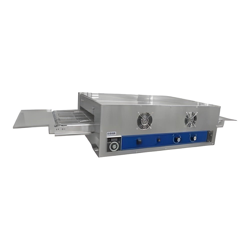 Horno Migsa HEP-12, horno banda, en acero inoxidable.