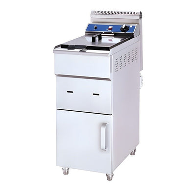 Freidora Migsa HGF-181C, en acero inoxidable.