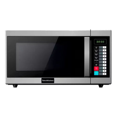 HORNO MICROONDAS TEKNIKITCHEN TKL10TC | Horno Microondas | 0.9 Pies Cúbicos | Acero Inoxidable | Cocina Industrial Restaurante Hotel Cocina Hogar Negocio Calentar Puesto Oficina Calentar Rapido Alimentos