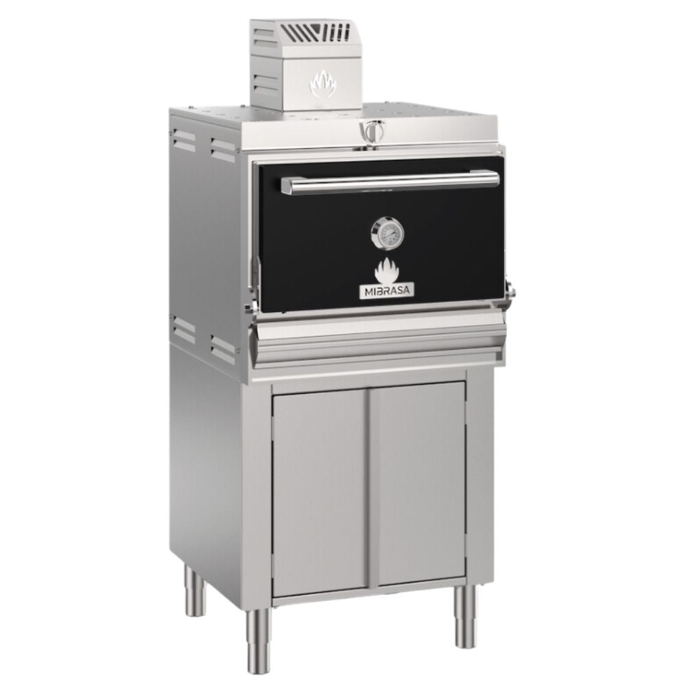 HORNO MIBRASA VERTICAL HMB AB 75-V | Horno con Armario Bajo Caliente | Acero | Brasserie Restaurante Bistro Cocina Industrial Restaurante Hotel Cortes Coccion Carne Mariscos Pollo Negocio Profesional Filete Pescado Verduras Carbón Comida Gourmet Calentar Cafetería Negocio Armario Bajo