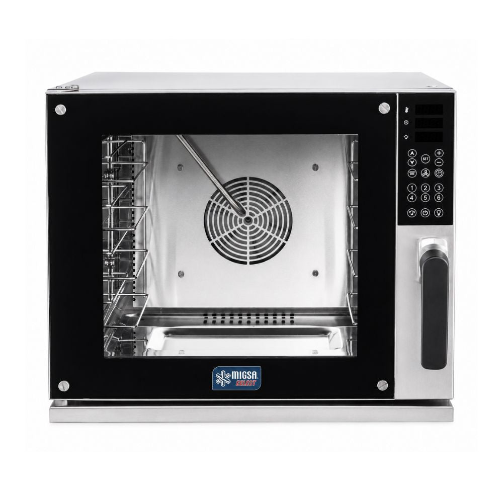 HORNO MIGSA SELECT HDM-600 | Horno Convección Digital | Rango de Temperatura de 50°C a 260°C | Acero Inoxidable | Restaurante Panadería Cocina Industrial | Horno de Convección Eléctrico Gas para Panadería Pastelería Pan Pasteles Galletas Acero Inoxidable Restaurante Cocina Industrial Pizzería Negocio