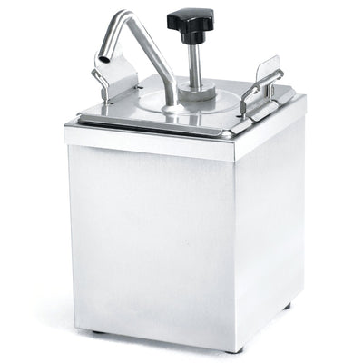 Dispensador de Condimentos Migsa JZF-1, 2.2 litros, en acero inoxidable.