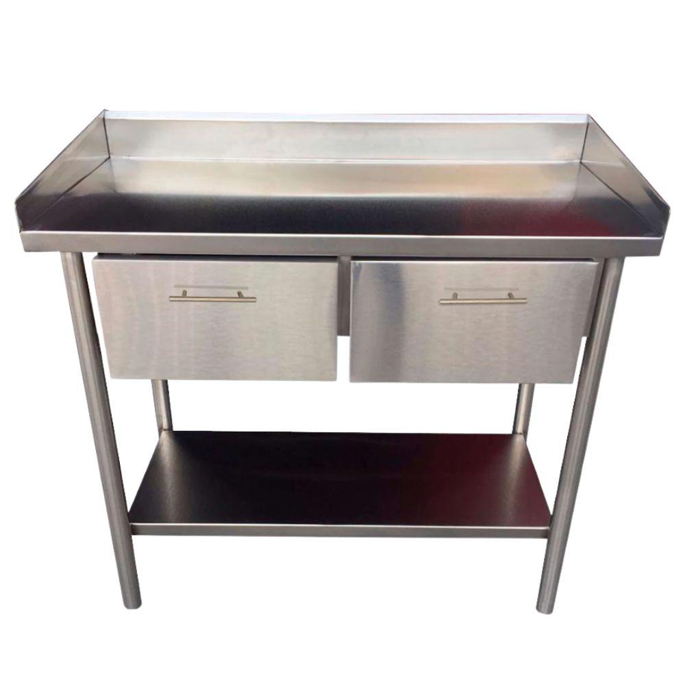 KitchenMax MT058 Mesa Cajones 100 x 50 x 90 cm -  - KitchenMax Store - KitchenMax Store