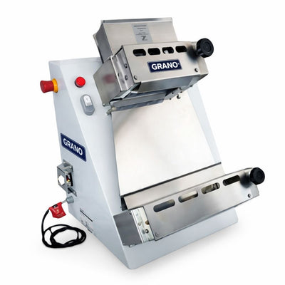 LAMINADORA GRANOMAQ MDP360 | Laminadora de Pizza | 400 Piezas por Hora | Acero Inoxidable | Panaderías Pastelerías Pizzerías Cocinas industriales Hoteles área de cocina Negocios de repostería Producción de alimentos a base de masa