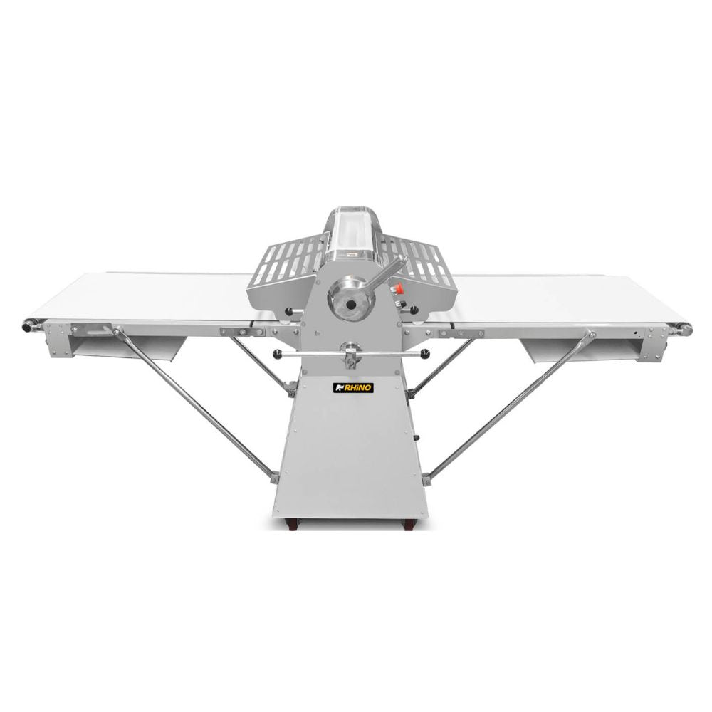 LAMINADORA RHINO LAMBA-274P | Laminadora de Piso con Bandas Reversibles | Ancho de Banda: 50 cm | Pizzería Panadería Restaurante | Laminadora de Masa para Pizza Pasta Hojaldre Estiradora Extendedora Comercial Industrial Acero Inoxidable Pizzería Panadería Pastelería Restaurante Negocio