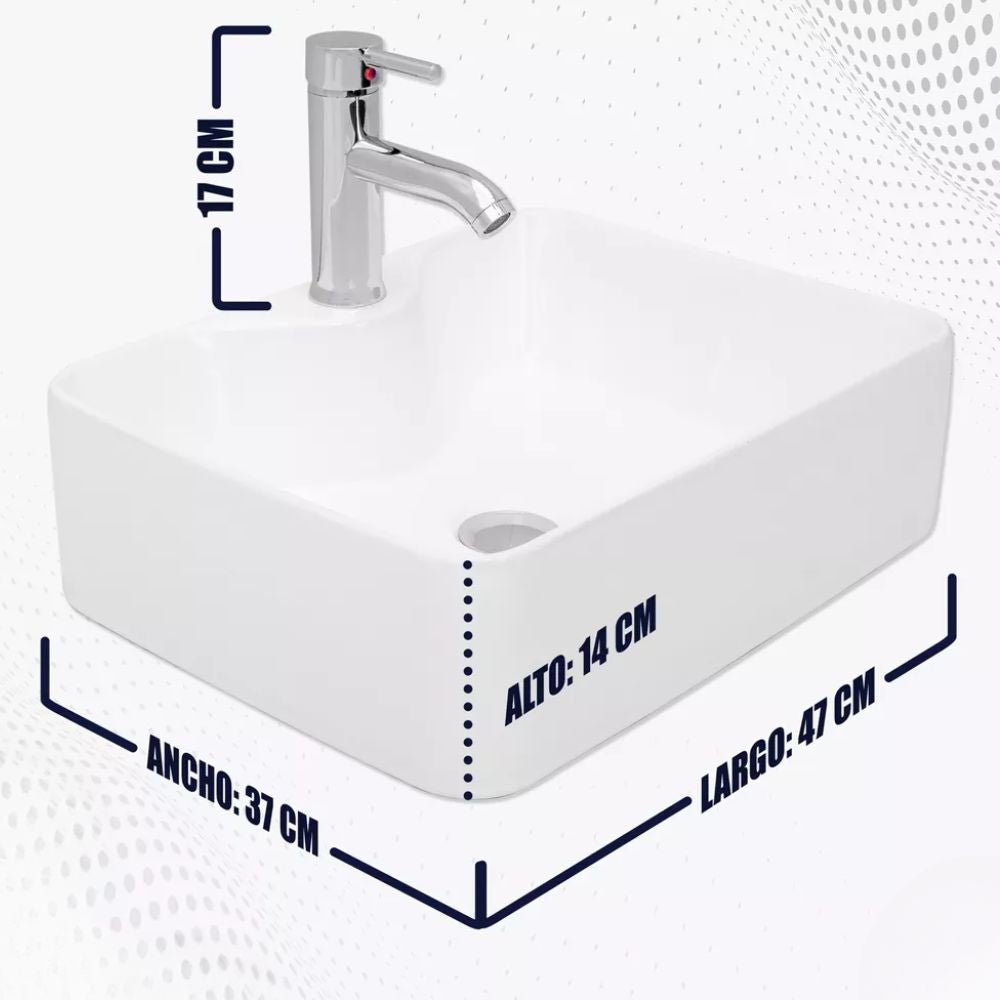 LAVABO MINDEJAL MLM2408406236 | Lavabo Ovalin | Cerámico | Hotel Restaurante Cafetería Llave Grifo Curvo Baño Pared Lavamanos Pileta Llave Agua Casa Baño Lavamanos Llave Grifo Sensor Baño Ahorrador de Agua Laboratorio Consultorio Hospital Consultorio Tocador