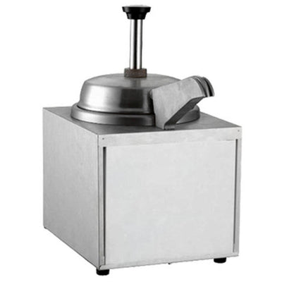 Despachador de Queso para Nachos Migsa LFZ-04B, foco piloto indicador de encendido, en acero inoxidable.