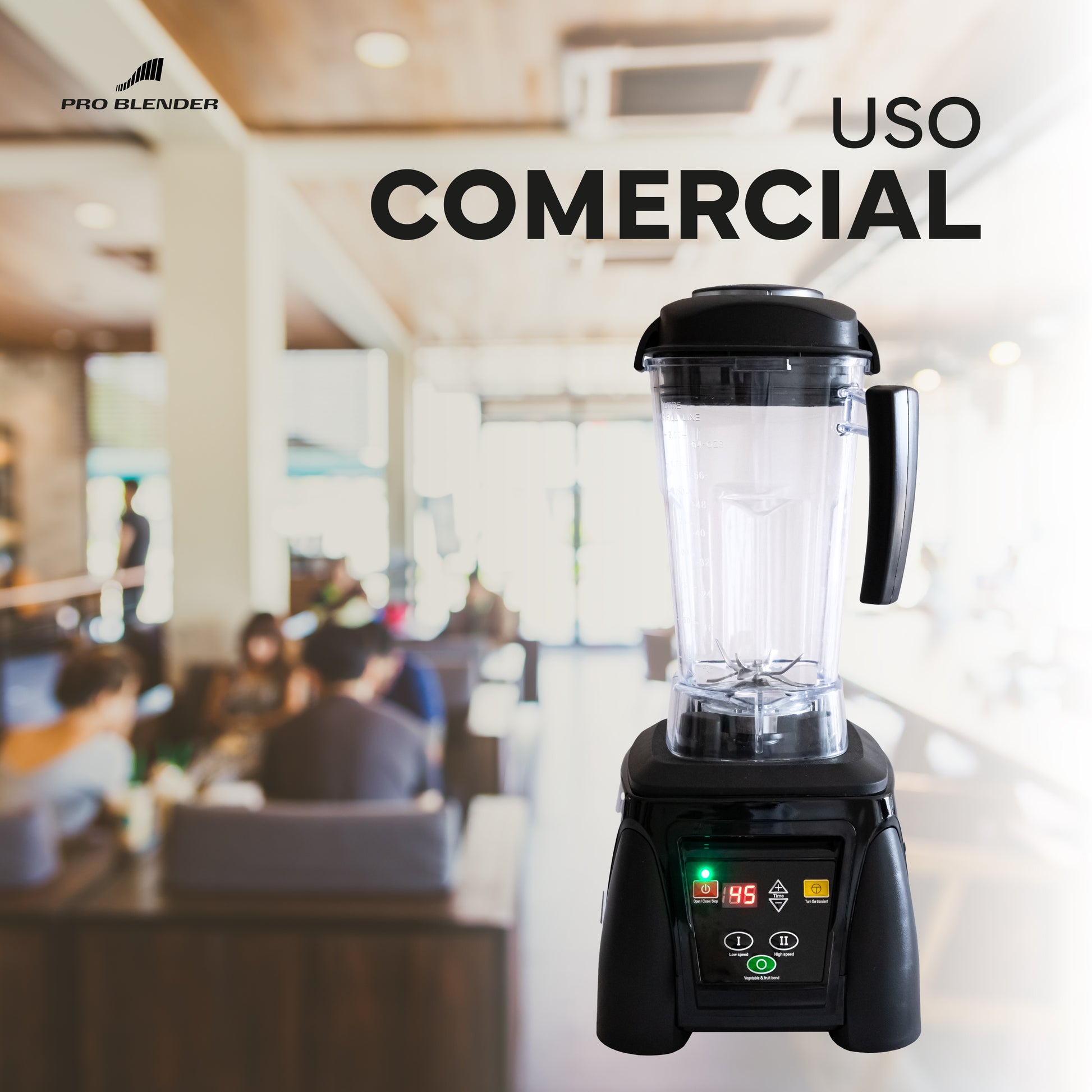 LICUADORA BALI EQUIPMENT PRO BLENDER HS-5350 TOUCH PRO | Licuadora Comercial | Panel Táctil |Cafeterías Bares Hoteles Restaurantes Cocina Industrial Restaurante Banquetes Bar Cafetería para Moler Triturar Licuar Puré LICUADORA BALI EQUIPMENT PRO BLENDER HS-5350 TOUCH PRO Ambientada