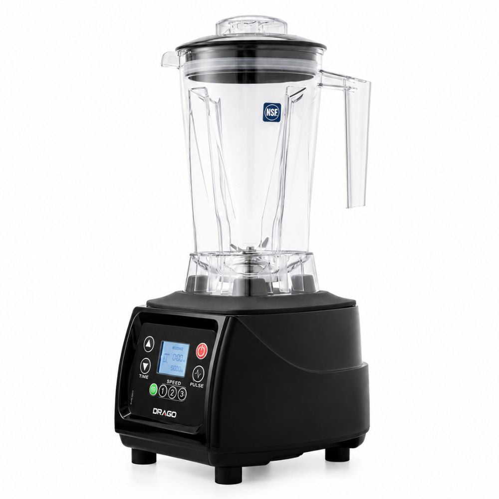 LICUADORA DRAGO LCD-20-N | Licuadora Comercial | Capacidad 2 L | Restaurante Bar Cafetería | Licuadora Comercial de Vaso Profesional Triturar Moler Smoothies Batidos Salsas Acero Inoxidable Restaurante Bar Cafetería Cocina Comercial Negocio