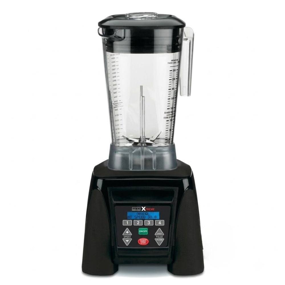 LICUADORA WARING MX1300XTX | Licuadora de Bar y Cocina | 4 Posiciones | Control Electrónico | Pantalla LCD Azul | Bar Cafeteria Cocina Industrial | Licuadora Comercial de Vaso Profesional Triturar Moler Smoothies Batidos Salsas Acero Inoxidable Restaurante Bar Cafetería Cocina Comercial Negocio