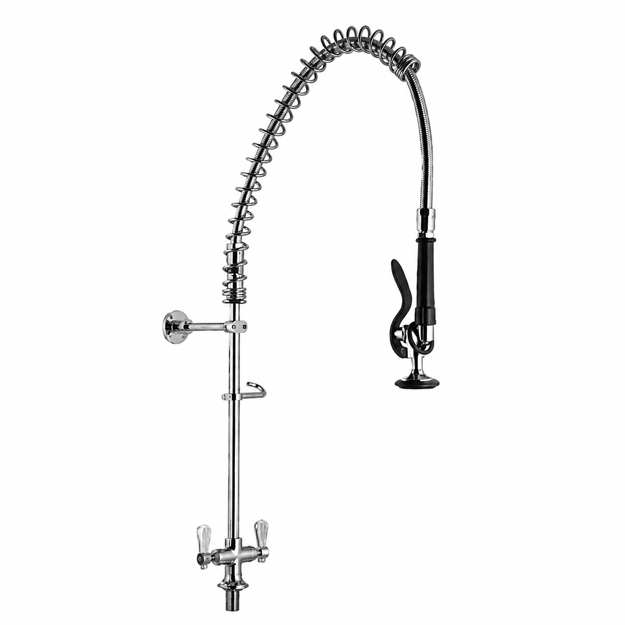 LLAVE CORIAT 43010107 | Llave de Prelavado | a Cubierta | Acero Inoxidable | Cocina Industrial Restaurante Hotel | Grifería Industrial Llave de Prelavado Mezcladora Cuello de Ganso Manguera Acero Inoxidable Cocina Industrial Restaurante Tarja Fregadero Hotel Cafetería.