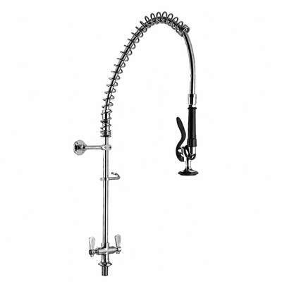 LLAVE CORIAT 43010107 | Llave de Prelavado | a Cubierta | Acero Inoxidable | Cocina Industrial Restaurante Hotel | Grifería Industrial Llave de Prelavado Mezcladora Cuello de Ganso Manguera Acero Inoxidable Cocina Industrial Restaurante Tarja Fregadero Hotel Cafetería.