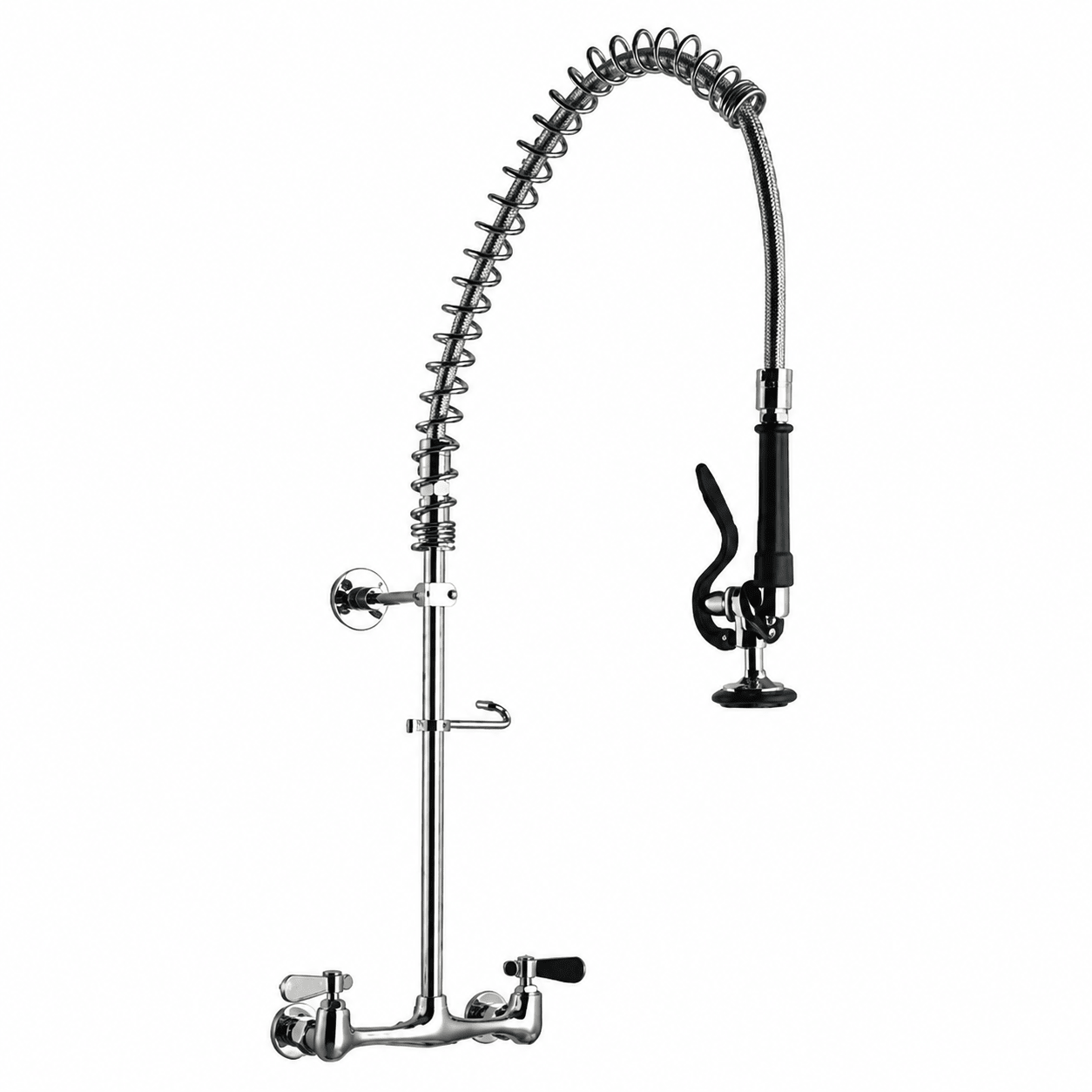 LLAVE CORIAT 43010207 | Llave de Prelavado | a Lambrin | Acero Inoxidable | Cocina Industrial Restaurante Hotel | Grifería Industrial Llave de Prelavado Mezcladora Cuello de Ganso Manguera Acero Inoxidable Cocina Industrial Restaurante Tarja Fregadero Hotel Cafetería.