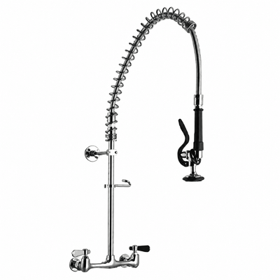 LLAVE CORIAT 43010207 | Llave de Prelavado | a Lambrin | Acero Inoxidable | Cocina Industrial Restaurante Hotel | Grifería Industrial Llave de Prelavado Mezcladora Cuello de Ganso Manguera Acero Inoxidable Cocina Industrial Restaurante Tarja Fregadero Hotel Cafetería.