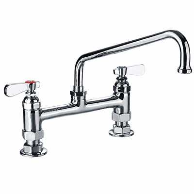 LLAVE MEZCLADORA CORIAT 43010407 | Llave Mezcladora | a Cubierta | Laton Cromado | Cocina Industrial Restaurante Hotel | Grifería Industrial Llave de Prelavado Mezcladora Cuello de Ganso Manguera Acero Inoxidable Cocina Industrial Restaurante Tarja Fregadero Hotel Cafetería