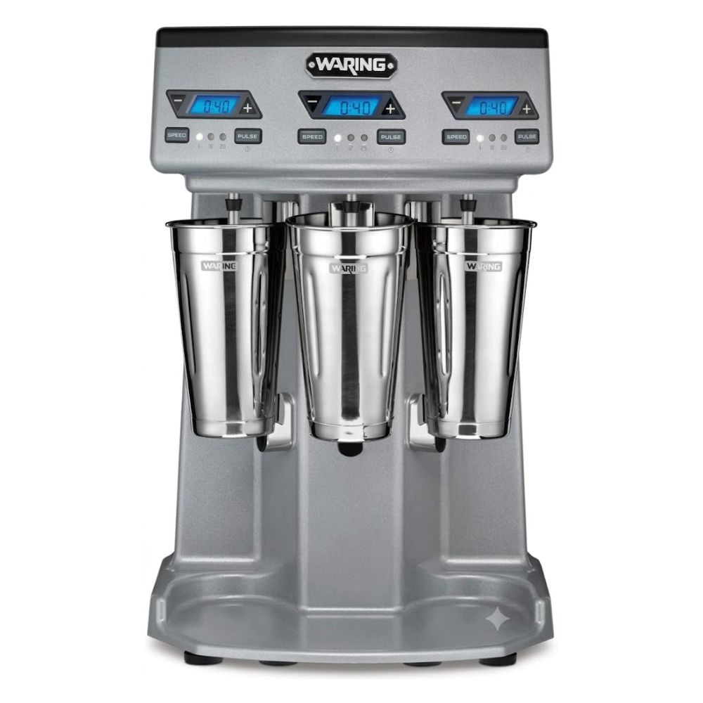 MALTEADORA WARING WDM360TX | Malteadora Trabajo Pesado | 3 Motores Independientes | Cafeteria Desayunador Restaurante | Licuadora Comercial de Vaso Profesional Triturar Moler Smoothies Batidos Salsas Acero Inoxidable Restaurante Bar Cafetería Cocina Comercial Negocio
