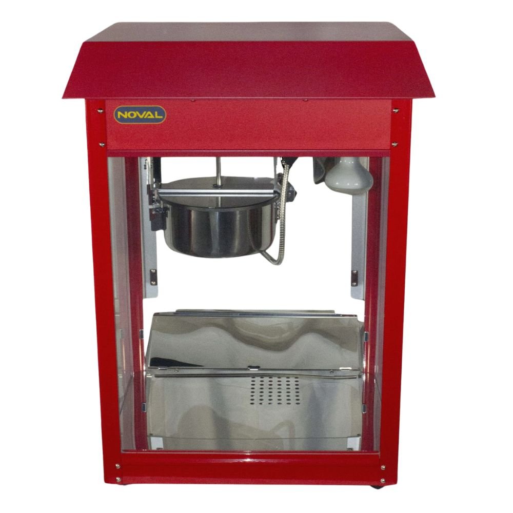 MAQUINA DE PALOMITAS NOVAL PM | Maquina de Palomitas | Capacidad de Charola 100gr de Maiz / 8 Oz. | Acero Inoxidable | Fería Cine Plaza Eventos Sociales Parques Tematicos Circo Fiestas Infantiles Eventos Golosinas 