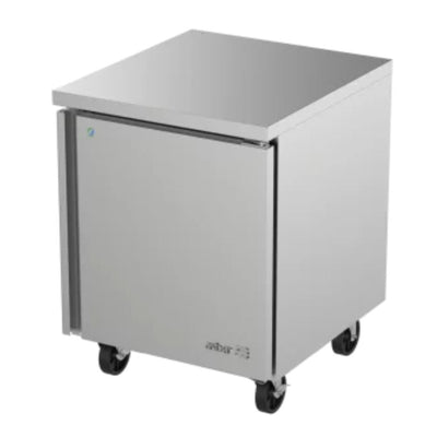 MESA ASBER AUTF-27 HC | Mesa Congelada Bajo Barra | 1 Puerta Solida | Acero Inoxidable | Eléctrico | 4 Ruedas | Gris | Bar Restaurante Cafetería Restaurante Cafetería Alimentos Conservar 