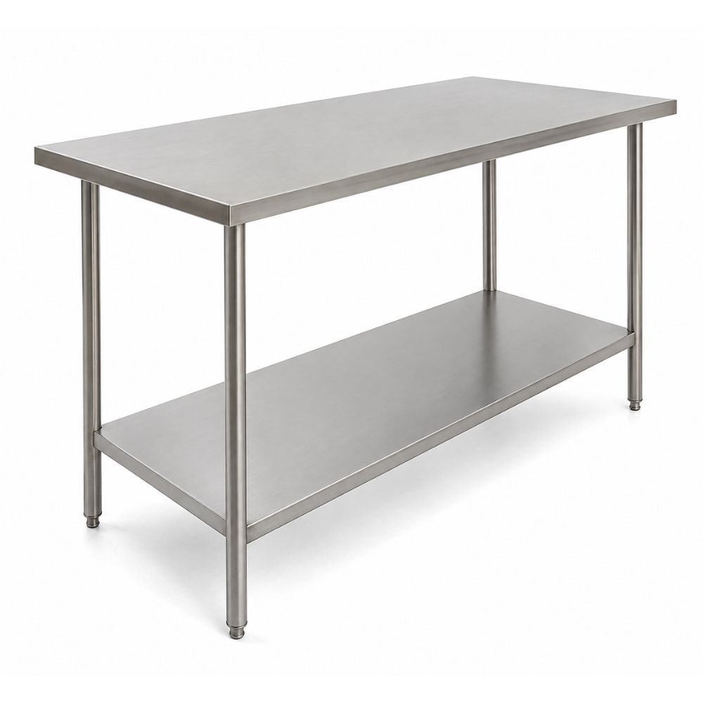 MESA DE TRABAJO KING MTI-150 | Mesa de Trabajo en Isla | Frente 150 cm | Cocina Industrial Cafetería