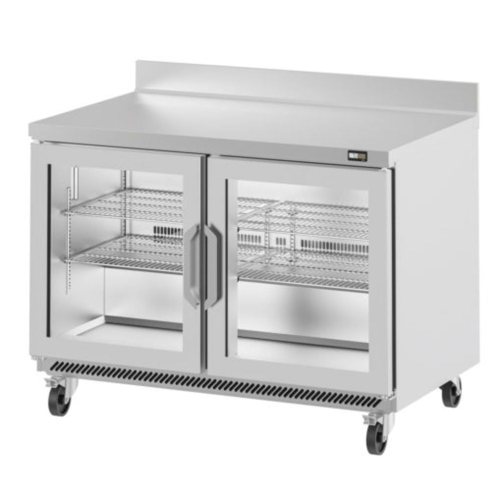 MESA INFRICO UC48RWCR | Mesa Refrigerada Bajo Barra | 2 Puertas | 14 Pies Cúbicos | Ventilación Frontal | Contrapuerta Embutida | Acero Inoxidable | Restaurante Cafetería Cocina | Guarniciones Comedores Industriales Cocinas Industriales Panadería Carnicería Preparación Sushi Postres Ensaladas Baguettes Refrigerar Bajo Barra Conservar Comedor