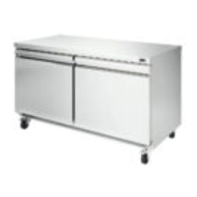 MESA INFRICO UC60F (Anterior) | Mesa Congelada Bajo Barra | 2 Puertas | 17 Pies Cúbicos | Acero Inoxidable | Ventilación Frontal | Restaurante Bar Cafetería Guarniciones Comedores Industriales Cocinas Industriales Panadería Carnicería Preparación Sushi Postres Ensaladas Baguettes Refrigerar Bajo Barra Conservar Comedor