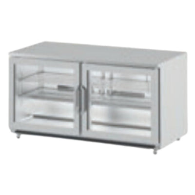 MESA INFRICO UC60RCR | Mesa Refrigerada Bajo Barra | 2 Puertas Cristal | 17 Pies Cúbicos | Ventilación Frontal | Acero Inoxidable | 4 Ruedas | Cocina Restaurante Cafetería | Guarniciones Comedores Industriales Cocinas Industriales Panadería Carnicería Preparación Sushi Postres Ensaladas Baguettes Refrigerar Bajo Barra Conservar Comedor