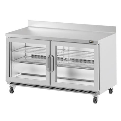 MESA INFRICO UC60RWCR | Mesa Refrigerada Bajo Barra | 2 Puertas | 17 Pies Cúbicos | Ventilación Frontal | Contrapuerta Embutida | Control Termostato | Acero Inoxidable | Restaurante Cafetería Cocina | Guarniciones Comedores Industriales Cocinas Industriales Panadería Carnicería Preparación Sushi Postres Ensaladas Baguettes Refrigerar Bajo Barra Conservar Comedor