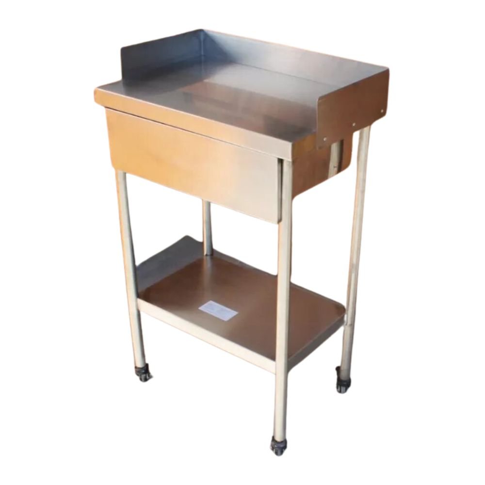 MESA MINDEJAL MLM1530973822 | Mesa Pasteur | Frente 60 cm | Cajon | Acero Inoxidable | Cocina Industrial Restaurante Bar Superficie Amplia Ergonómica Resistente Multifuncional Ajustable Duradera Espacio de Almacenamiento Modular Compacta Estable Fácil de Limpiar Diseño Industrial Personalizable Versátil Antideslizante