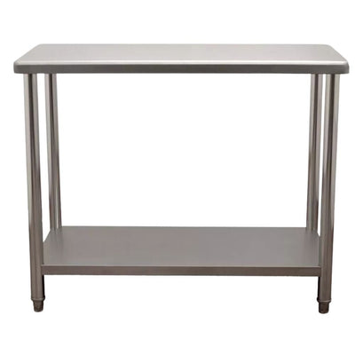 MESA MINDEJAL MLM1741180998 | Mesa de Trabajo | Frente 110 cm | Acero Inoxidable | Cocina Industrial Restaurante Bar Superficie Amplia Ergonómica Resistente Multifuncional Ajustable Duradera Espacio de Almacenamiento Modular Compacta Estable Fácil de Limpiar Diseño Industrial Personalizable Versátil Antideslizante