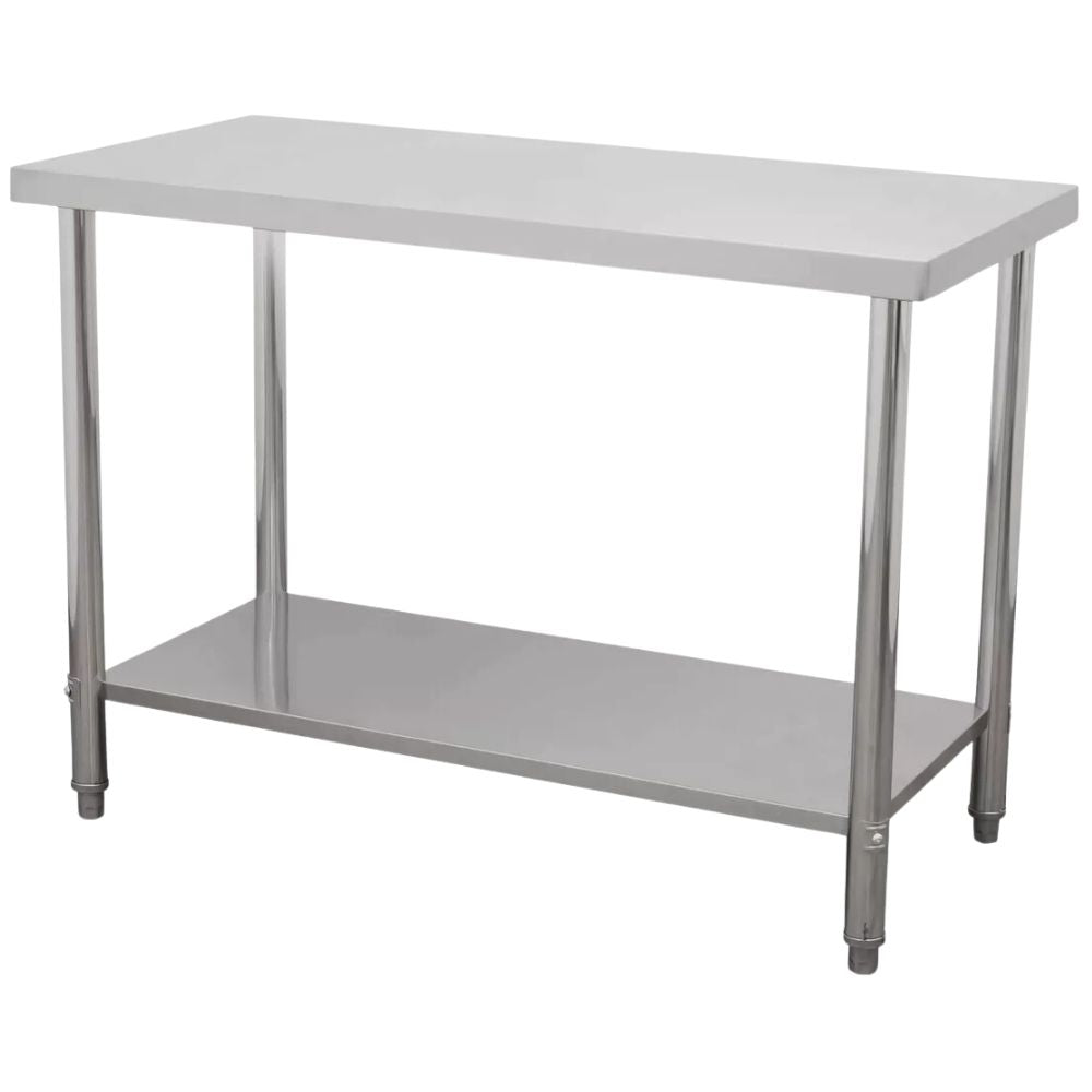 MESA KITCHENMAX STORE MLM2026697175 | Mesa en Isla | Frente 120 cm | Acero Inoxidable | Cocina Industrial Restaurante Bar