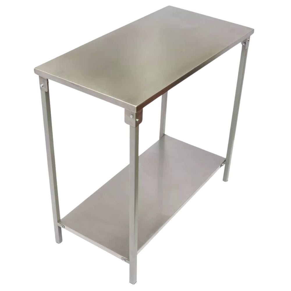 MESA MINDEJAL MLM2328201914 | Mesa de Trabajo | Frente 95 cm | Acero Inoxidable |  Cocina Industrial Restaurante Bar Superficie Amplia Ergonómica Resistente Multifuncional Ajustable Duradera Espacio de Almacenamiento Modular Compacta Estable Fácil de Limpiar Diseño Industrial Personalizable Versátil Antideslizante