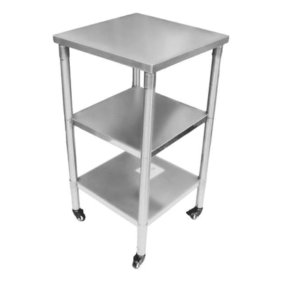 MESA MINDEJAL MLM2711677122 | Mesa Isla | Frente 50 cm | Doble Entrepaño | Acero Inoxidable | Cocina Industrial Restaurante Hotel Superficie Amplia Ergonómica Resistente Multifuncional Ajustable Duradera Espacio de Almacenamiento Modular Compacta Estable Fácil de Limpiar Diseño Industrial Personalizable Versátil Antideslizante