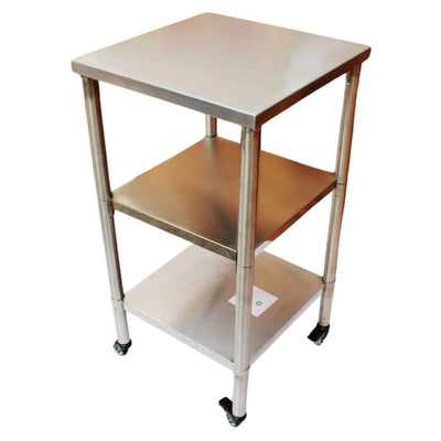 MESA MINDEJAL MLM2711677122 | Mesa Isla | Frente 50 cm | Doble Entrepaño | Acero Inoxidable | Cocina Industrial Restaurante Hotel Superficie Amplia Ergonómica Resistente Multifuncional Ajustable Duradera Espacio de Almacenamiento Modular Compacta Estable Fácil de Limpiar Diseño Industrial Personalizable Versátil Antideslizante