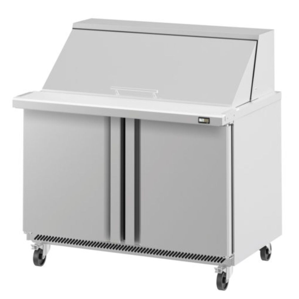 MESA REFRIGERADA INFRICO UC36PMT | Mesa de Trabajo Refrigerada | 10 Pies Cúbicos | Acero Inoxidable | Tabla Polietileno | Ventilación Frontal | Cocina Industrial Restaurante Hotel | Guarniciones Comedores Industriales Cocinas Industriales Panadería Carnicería Preparación Sushi Postres Ensaladas Baguette