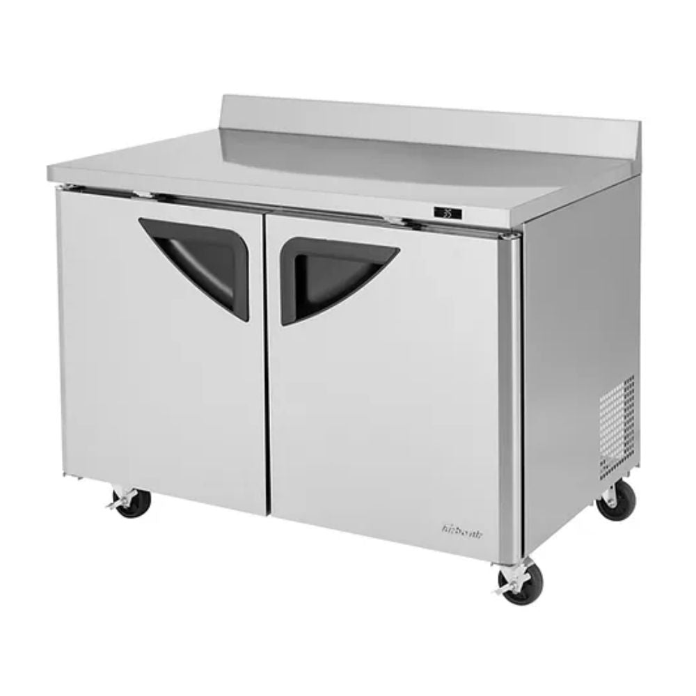 MESA REFRIGERADA TURBO AIR TWR48SDN | Mesa de Trabajo Refrigerada | 12 Pies Cúbicos | 2 Puertas Sólidas | Acero Inoxidable | Bar Restaurante Cafetería Bar Restaurante Cafeteria Guarniciones Comedores Industriales Cocinas Industriales Panaderia Carniceria Preparación Sushi Postres Ensaladas Baguettes