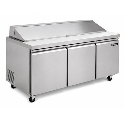 MESA REFRIGERADA ICEHAUS ME-3P-SS-01 | Mesa Refrigerada para Ensaladas | 19 Pies Cúbicos | 3 Puertas Solidas | Acero Inoxidable | Cocina Industrial Restaurante | Mesa Refrigerada de Trabajo Mesa Fría Conservadora Bajo Barra Acero Inoxidable Refrigerar Conservar Ingredientes Restaurante Cafetería Cocina Industrial Bar Cremería