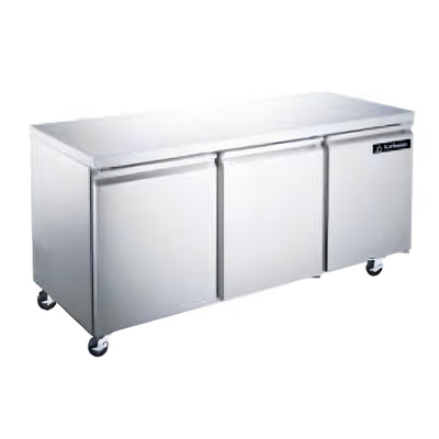 MESA DE PREPARACIÓN IMBERA 1028450 UCT72-3P | Mesa De Preparación Con Refrigerante | 3 Puertas | Restaurantes Bares Cafeterías Guarniciones Comedores Industriales Cocinas Industriales Panadería Carnicería Preparación Sushi Postres Ensaladas Baguettes.