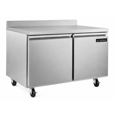 Icehaus MTC-2P-SS-01 Mesa De Trabajo/Congelador 2 Puertas 12 ft3 Bar Restaurante Cafeteria Guarniciones Comedores Industriales Cocinas Industriales Panaderia Carniceria Preparacion Sushi Postres Ensaladas Baguettes.  KitchenMax.Store. Envíos seguros a todo México. Cotiza hoy mismo.