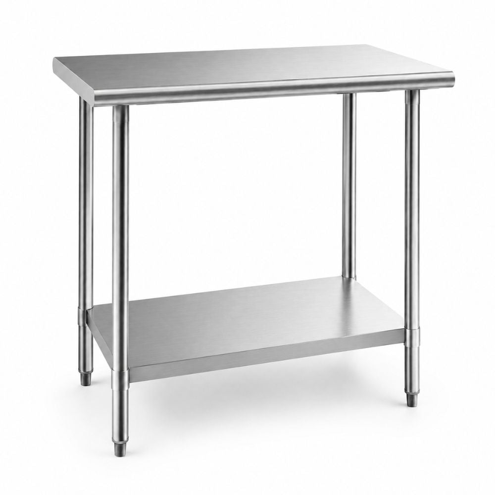 King MTI-100 Mesa Trabajo Isla 1 Mt 100 x 70 x 90 cm Acero Inoxidable | Mesa de Trabajo Isla de Acero Inoxidable Mesa Central de Preparación Superficie de Trabajo Industrial Restaurante Cocina Industrial Hotel Comedor Industrial Negocio