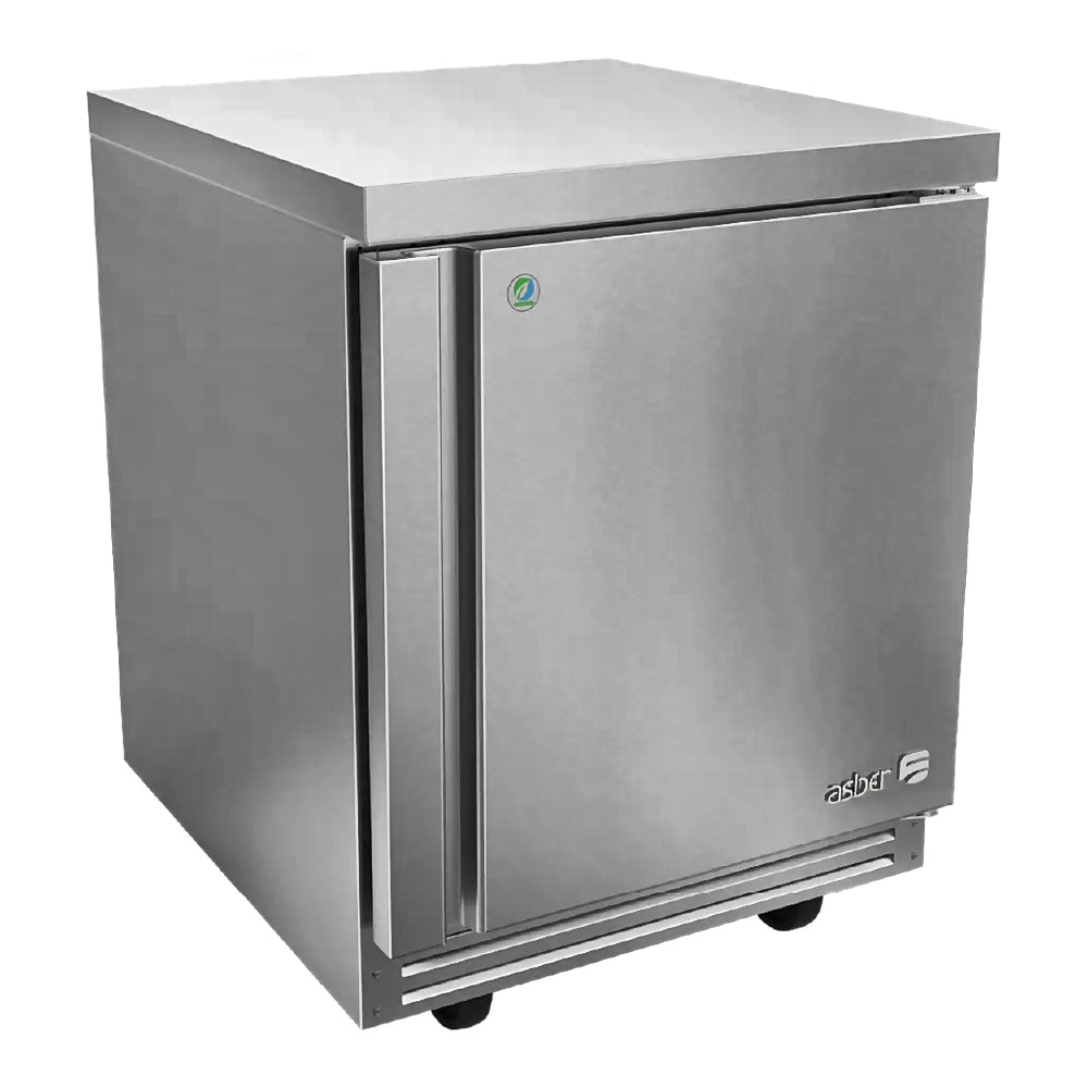 MESA REFRIGERADA ASBER AUTF-27 P HC | Mesa Bajo Mostrador | Acero Inoxidable | 1 Puerta | 1 Parrilla | Restaurante Cafetería Cocina Industrial