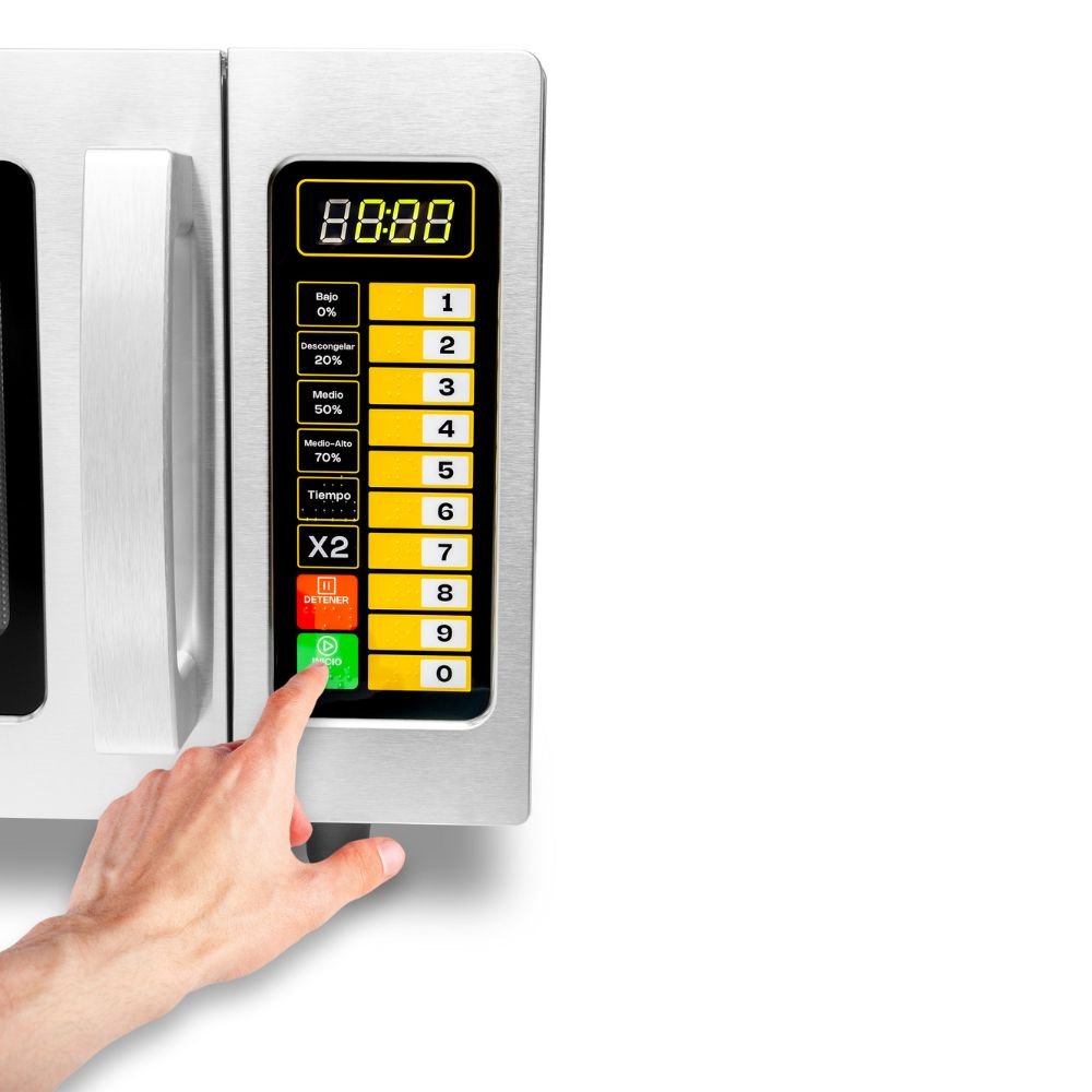 MICROONDAS RHINO HOMIC-09D | Horno de Microondas Digital | Capacidad: 25 L / 0.9 ft3 Pies Cúbicos | Cafetería Restaurante | Horno de Microondas Comercial Industrial Calentar Alimentos Rápido Acero Inoxidable Restaurante Cocina Cafetería Hotel Oficina Negocio Tienda de Conveniencia