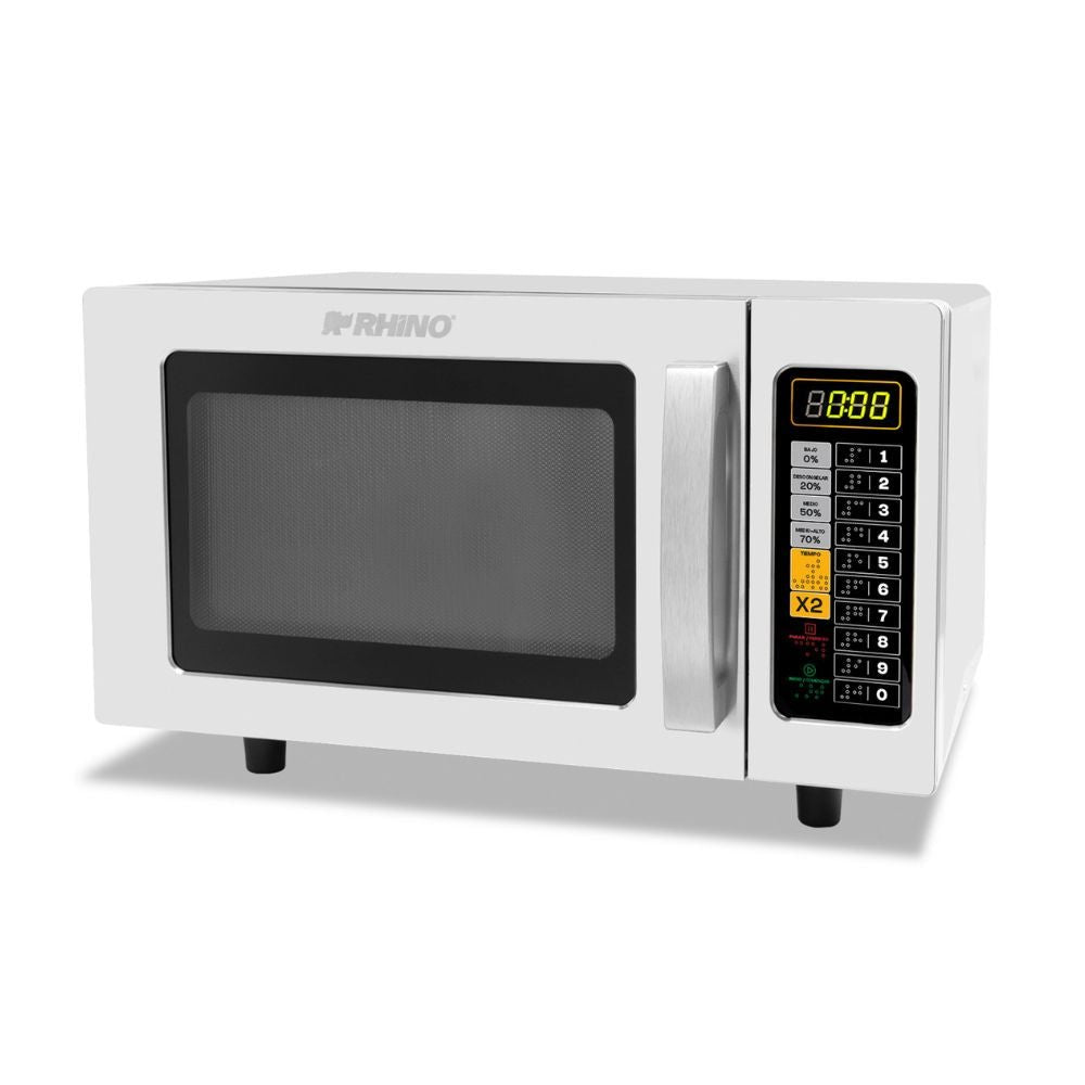 MICROONDAS RHINO HOMIC-09D | Horno de Microondas Digital | Capacidad: 25 L / 0.9 ft3 Pies Cúbicos | Cafetería Restaurante | Horno de Microondas Comercial Industrial Calentar Alimentos Rápido Acero Inoxidable Restaurante Cocina Cafetería Hotel Oficina Negocio Tienda de Conveniencia