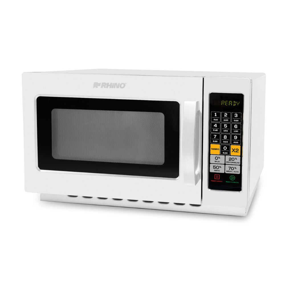 MICROONDAS RHINO HOMIC-12D | Horno de Microondas Digital | Capacidad: 34 L / 1.2 ft3 Pies Cúbicos | Cafetería Restaurante | Horno de Microondas Comercial Industrial Calentar Alimentos Rápido Acero Inoxidable Restaurante Cocina Cafetería Hotel Oficina Negocio Tienda de Conveniencia