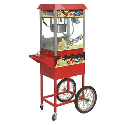 MIGSA HP-BC-A | Carro Palomero | Palomitas Festival Ferias | 8 Oz | Color Rojo | Mesa de Postres Eventos Restaurantes